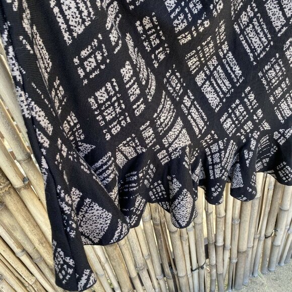 NINA LEONARD PLAID PRINTED RUFFLE PEPLUM HEM KNIT SWEATER DRESS SMALL - Picture 6 of 8